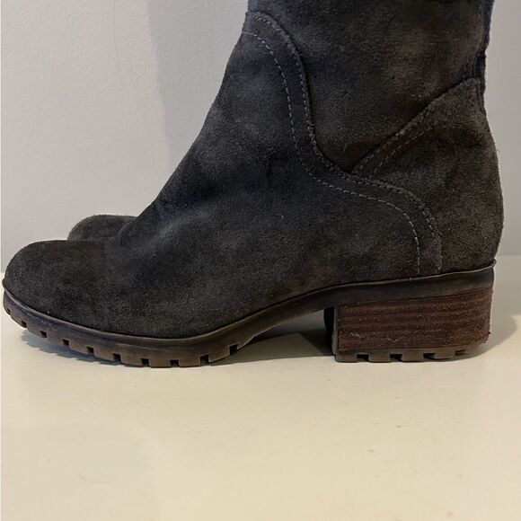 LUCKY BRAND Gray Harleen Suede Over Knee Riding Boots Size 8 - Picture 6 of 12